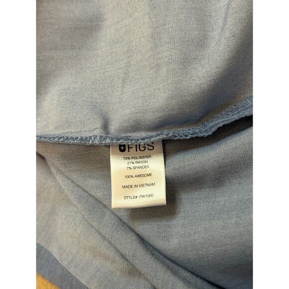 Figs Catarina One-Pocket Scrub Top HEATHERED INDIGO Extra Small - Picture 4 of 5